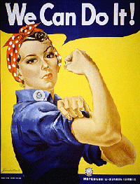 Rosie the Riveter says 'We Can Do It!'
